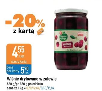 E.Leclerc Wiśnie drylowane w zalewie wiodąca marka douceur du verger oferta