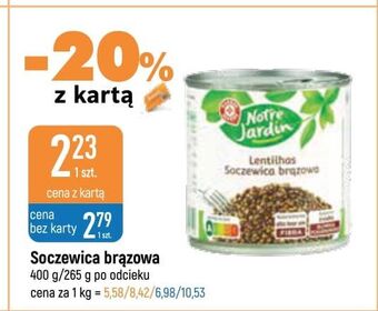 E.Leclerc Soczewica konserwowa wiodąca marka notre jardin oferta