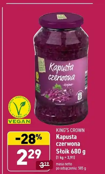 ALDI Kapusta czerwona Słoik 680 g oferta