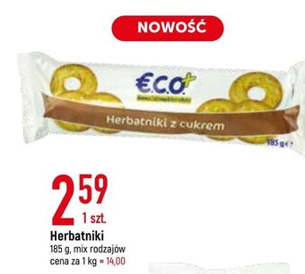 E.Leclerc Herbatniki z cukrem eco+ oferta