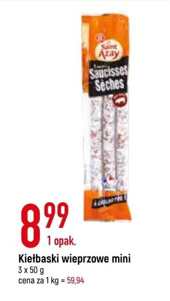E.Leclerc Minikiełbaski francuskie wieprzowe wiodąca marka saint azay oferta