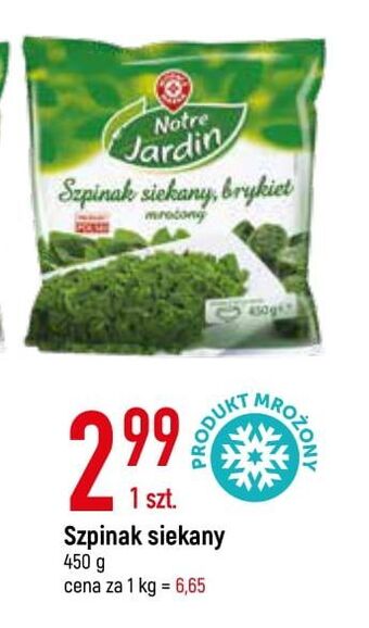 E.Leclerc Szpinak siekany wiodąca marka notre jardin oferta