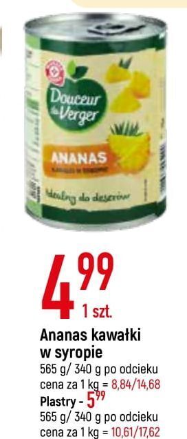 E.Leclerc Ananasy plastry w syropie wiodąca marka douceur du verger oferta