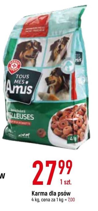 E.Leclerc Karma dla psa wołowina wiodąca marka tous mes amis oferta