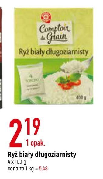 E.Leclerc Ryż biały długoziarnisty wiodąca marka comptoir de grain oferta