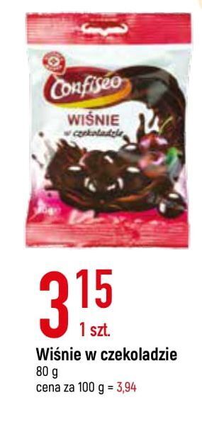 Wiśnie w czekoladzie wiodąca marka confiseo