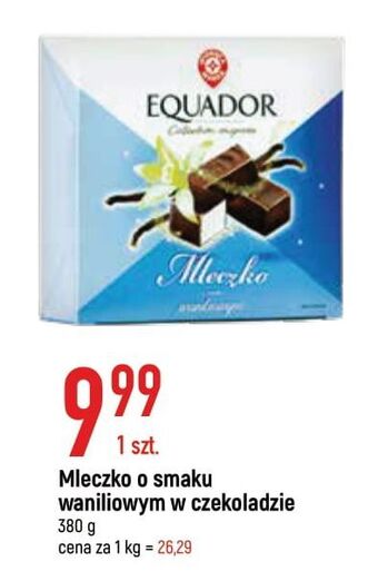 E.Leclerc Mleczko o smaku waniliowym w czekoladzie wiodąca marka equador oferta
