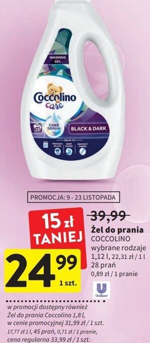 Intermarche Żel do prania black & dark coccolino care oferta