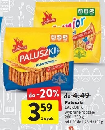 Intermarche Paluszki słone lajkonik oferta