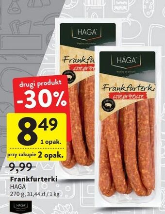 Intermarche Frankfurterki wieprzowe haga oferta