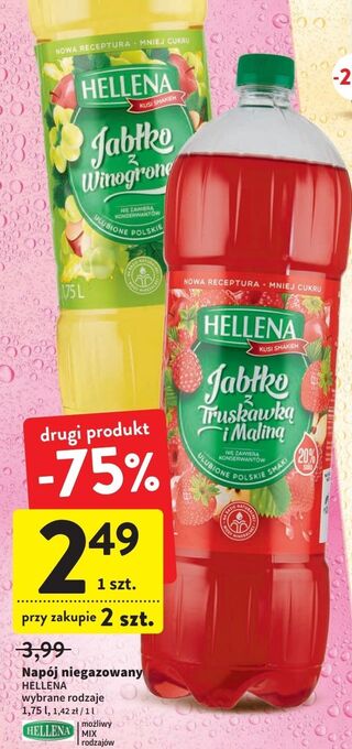 Intermarche Napój jabłko i winogrona hellena oferta
