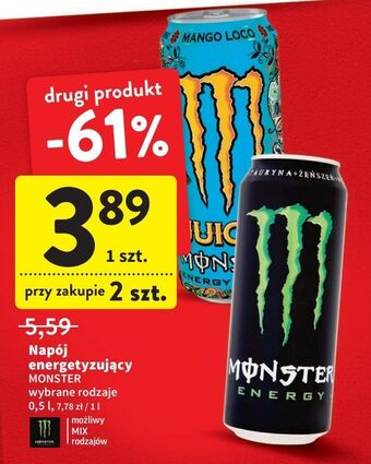 Intermarche Napój energetyczny monster energy juiced mango loco oferta