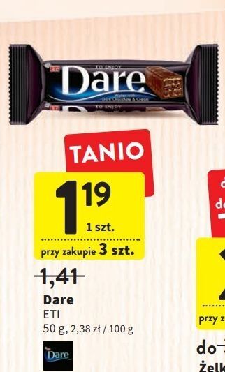 Intermarche Wafelek w ciemnej czekoladzie eti dare oferta