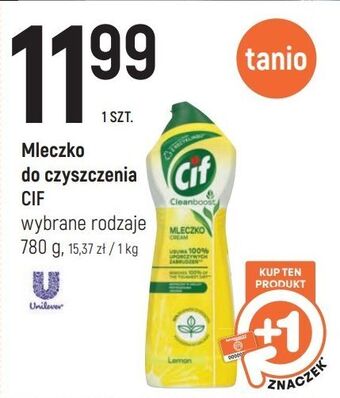 Intermarche Mleczko do czyszczenia z mikrokryształkami lemon cif cream oferta