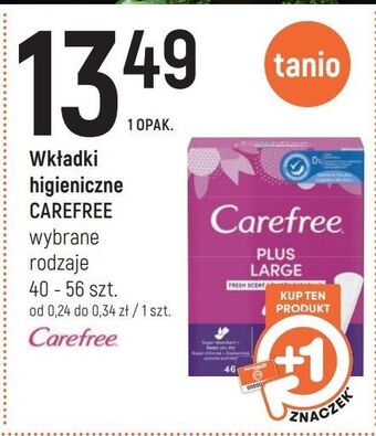 Intermarche Wkładki higieniczne large carefree plus oferta