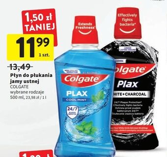 Intermarche Płyn do płukania white + charcoal colgate plax oferta