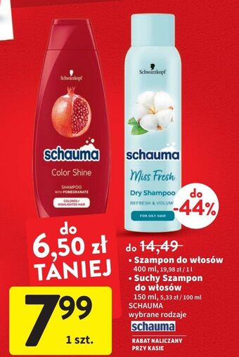 Intermarche Szampon do włosów schauma color shine oferta