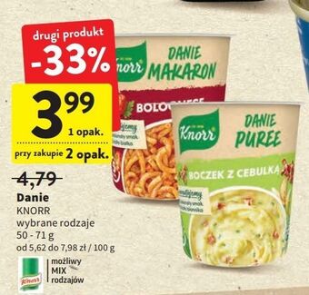 Intermarche Puree boczek z cebulką knorr danie oferta