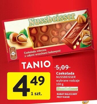 Intermarche Czekolada mleczna z całymi orzechami alpen gold nussbeisser oferta