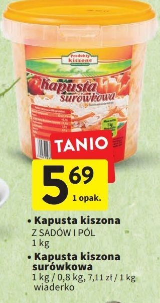 Intermarche Kapusta surówkowa produkty kiszone oferta