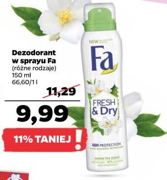 Netto Dezodorant green tea fa fresh & dry oferta