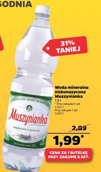 Netto Woda niskonasycona muszynianka oferta