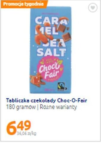 Action Choc-O-Fair tabliczka czekolady 180g oferta