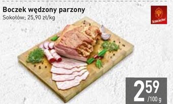 Stokrotka Market Sokołów Boczek wędzony parzony 100 g oferta