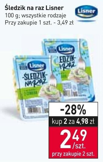 Stokrotka Market Lisner Śledzik na raz 100 g oferta