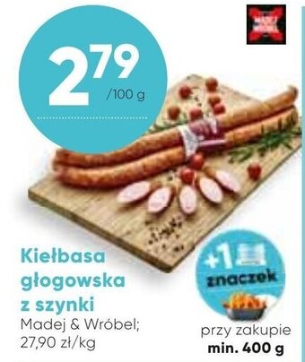 Stokrotka Market Madej & Wróbel Kiełbasa głogowska z szynki 100 g oferta