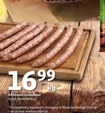 Auchan Kiełbaski czosnkowe 1kg oferta
