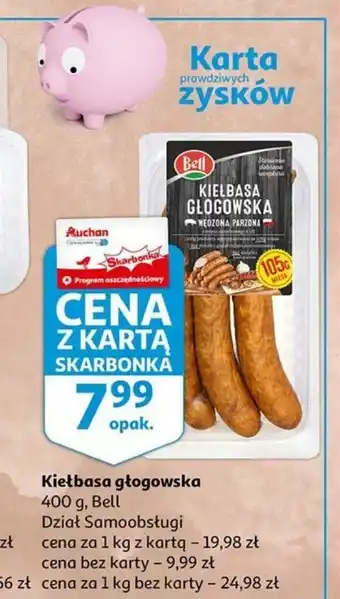Auchan Kiełbasa głogowska 400g oferta