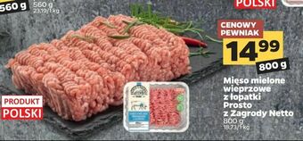 Netto Mięso mielone wieprzowe z łopatki Prosto z Zagrody Netto oferta