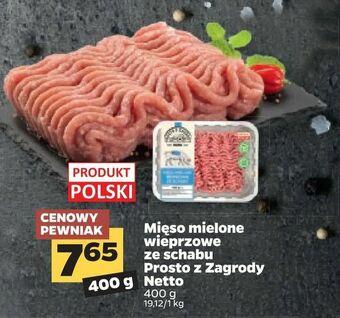 Netto Mięso mielone wieprzowe ze schabu Prosto z Zagrody Netto oferta