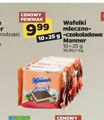Netto Wafelki mleczno- -czekoladowe Manner oferta