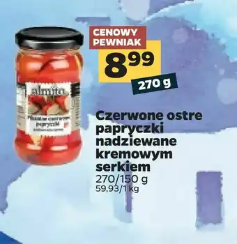 Netto Czerwone ostre papryczki nadziewane kremowym serkiem oferta