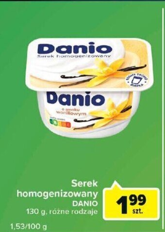 Carrefour Danio Serek homogenizowany 130 g oferta