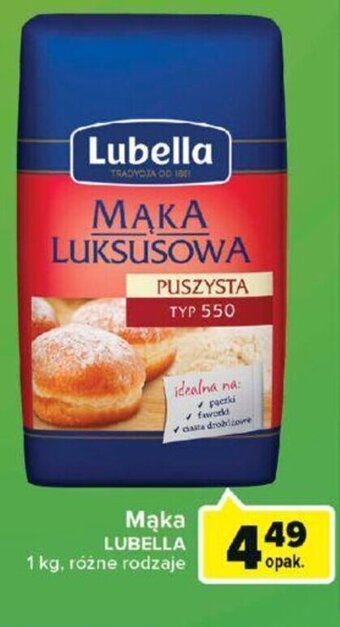Carrefour Lubella mąka 1 kg, różne rodzaje oferta