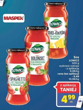Carrefour maspex sos łowicz 500g oferta