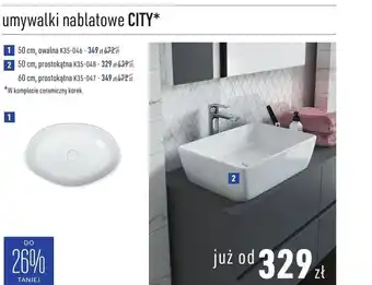 Cersanit umywalki nablatowe CITY różne rodzaje oferta