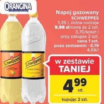 Carrefour Napój gazowany SCHWEPPES 1,35l oferta