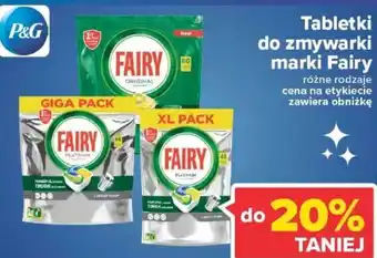 Carrefour Tabletki do zmywarki marki Fairy różne rodzaje oferta