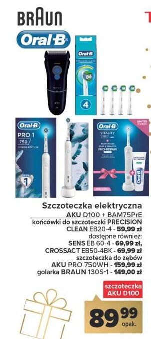 Carrefour Szczoteczka do zębów d100.413.1 oral-b vitality cross action oferta