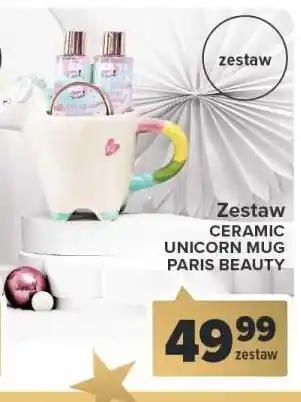 Carrefour Zestaw ceramic unicorn mug paris beauty oferta