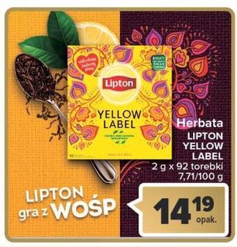 Carrefour Herbata lipton yellow label tea oferta
