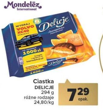 Carrefour Ciastka z galaretką pomarańczową delicje szampańskie oferta
