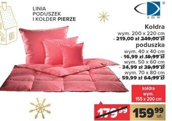 Carrefour Kołdra pierze 220 x 200 cm amw oferta