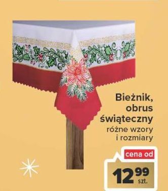 Carrefour Bieżnik obrus świąteczny oferta