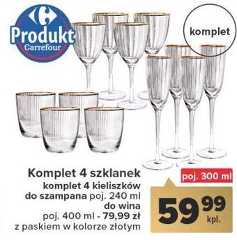 Carrefour Komplet kieliszków do wina carrefour oferta