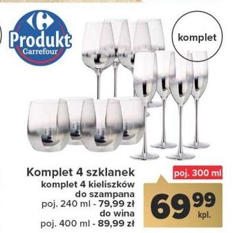 Carrefour Kieliszki do szampana 240 ml carrefour oferta
